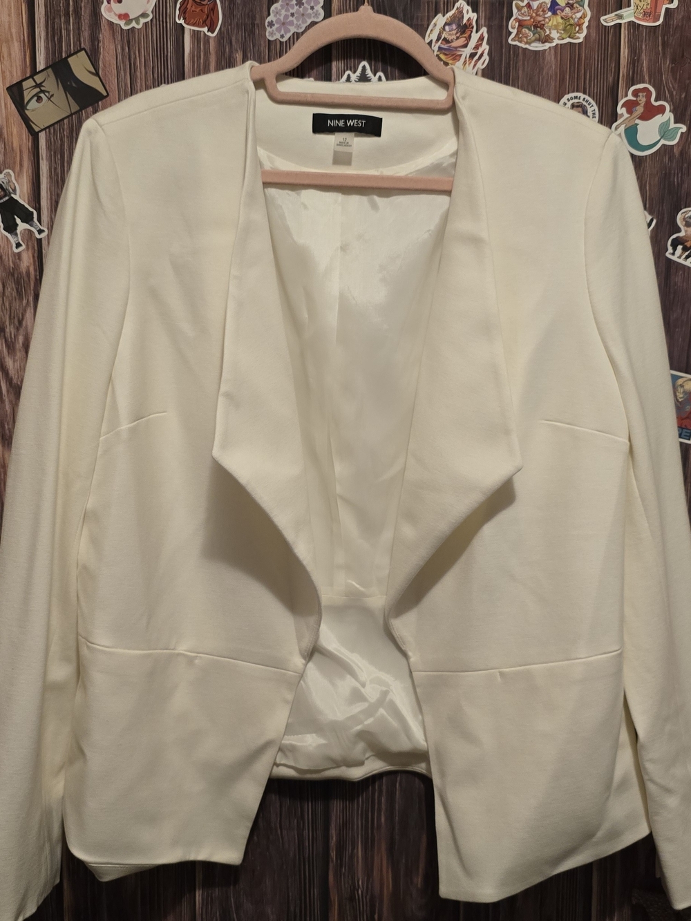 Nine West Women's Cream Open-Front Blazer Jacket